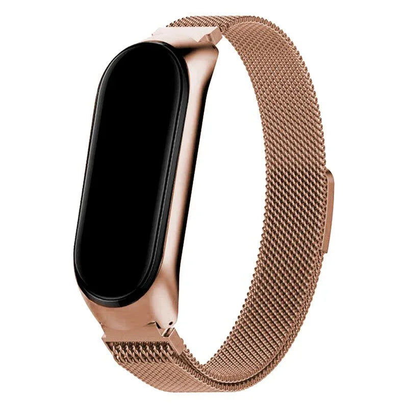 Correa COOL para Xiaomi Mi Band 5 / 6 / 7 / Amazfit Band 5 Metal Rose Gold - PixelPlaza