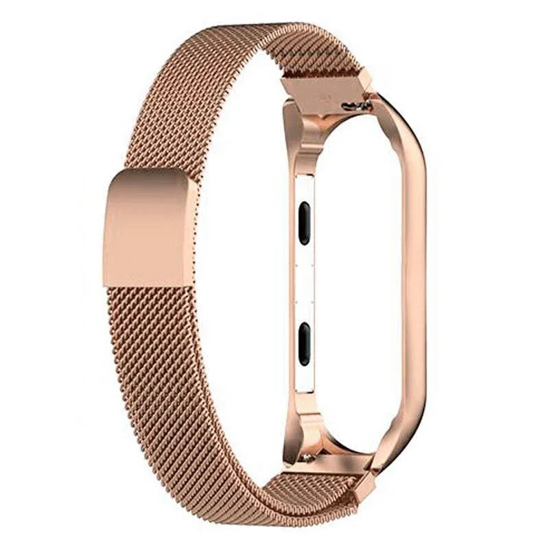 Correa COOL para Xiaomi Mi Band 5 / 6 / 7 / Amazfit Band 5 Metal Rose Gold - PixelPlaza