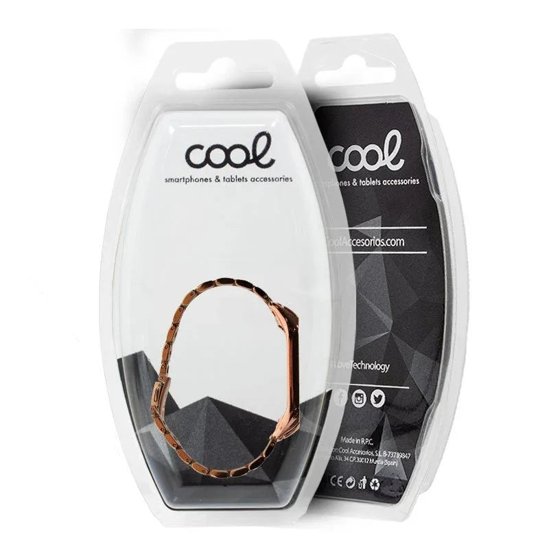 Correa COOL para Xiaomi Mi Band 5 / 6 / 7 / Amazfit Band 5 Steel Rose Gold - PixelPlaza