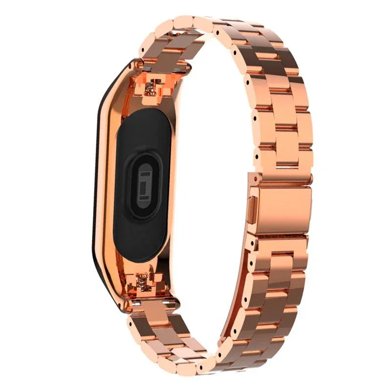 Correa COOL para Xiaomi Mi Band 5 / 6 / 7 / Amazfit Band 5 Steel Rose Gold - PixelPlaza