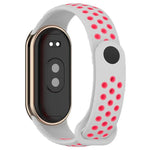 Correa COOL para Xiaomi Smart Band 8 / 9 / 10 Sport Gris-Rosa - PixelPlaza