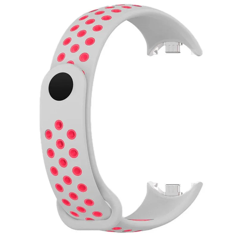 Correa COOL para Xiaomi Smart Band 8 / 9 / 10 Sport Gris-Rosa - PixelPlaza