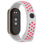 Correa COOL para Xiaomi Smart Band 8 / 9 / 10 Sport Gris-Rosa - PixelPlaza