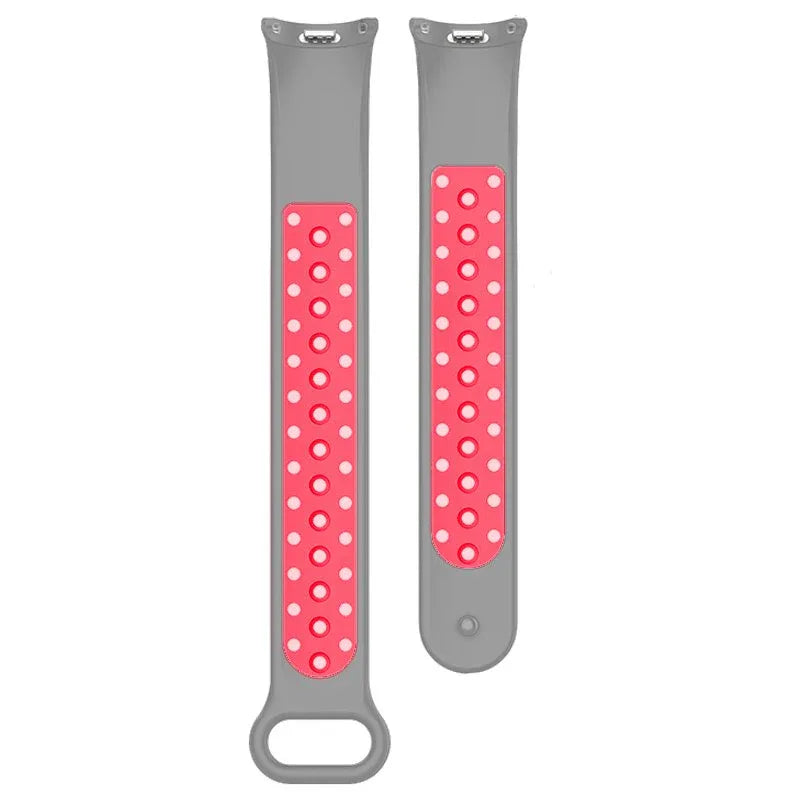 Correa COOL para Xiaomi Smart Band 8 / 9 / 10 Sport Gris-Rosa - PixelPlaza