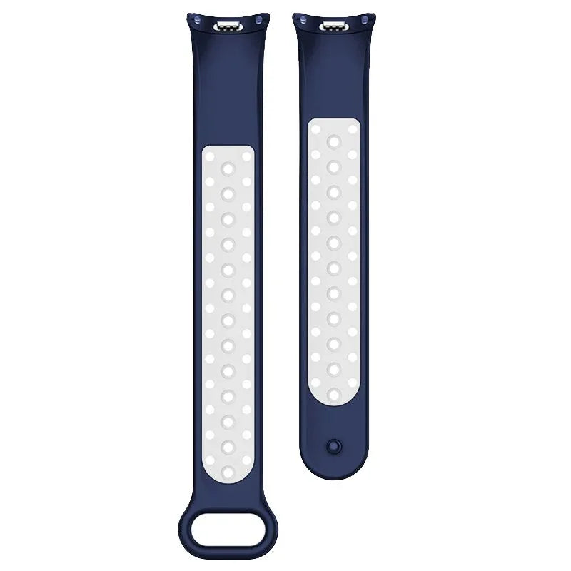 Correa COOL para Xiaomi Smart Band 8 / 9 / 10 Sport Marino-Blanco - PixelPlaza