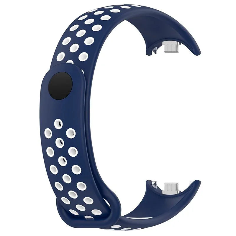 Correa COOL para Xiaomi Smart Band 8 / 9 / 10 Sport Marino-Blanco - PixelPlaza