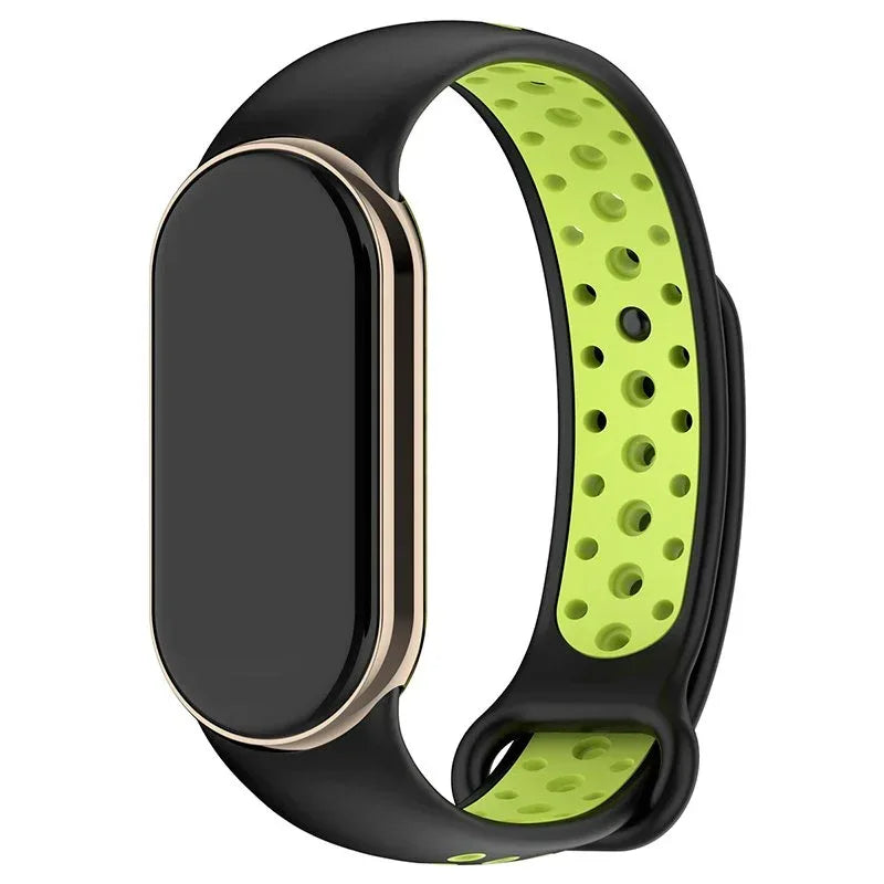 Correa COOL para Xiaomi Smart Band 8 / 9 / 10 Sport Negro-Verde - PixelPlaza