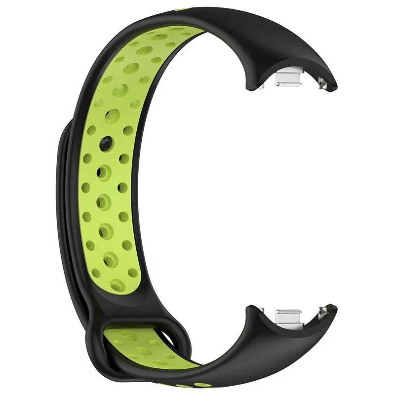 Correa COOL para Xiaomi Smart Band 8 / 9 / 10 Sport Negro-Verde - PixelPlaza