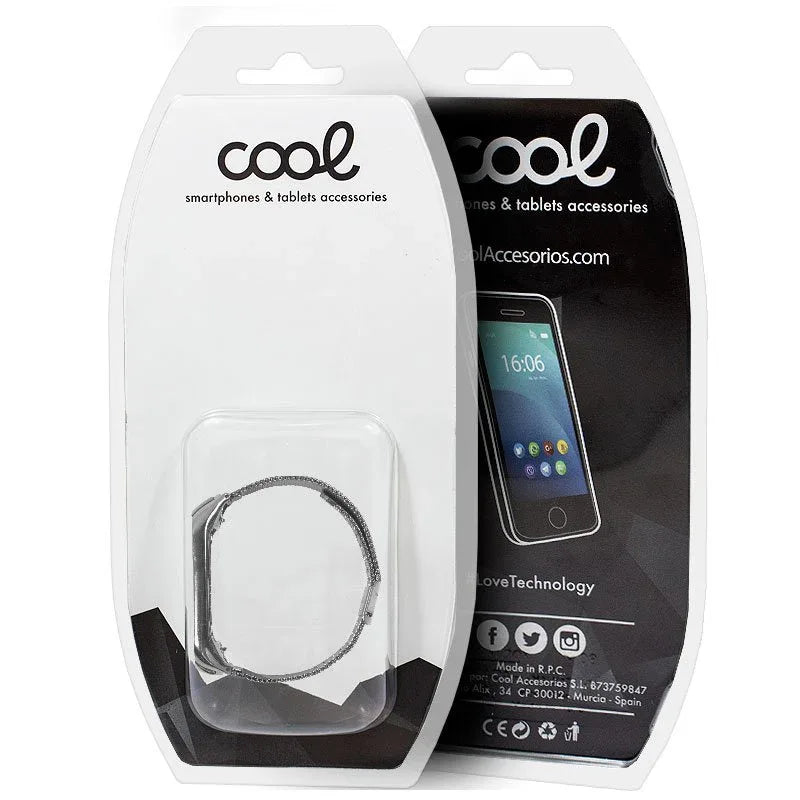 Correa COOL para Xiaomi Smart Band 8 Metal Negro - PixelPlaza