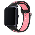 Correa Universal 20mm Amazfit Bip / GTS / Bip Lite / Huawei / Samsung / COOL Goma Negro-Rosa - PixelPlaza