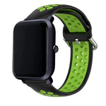 Correa Universal 20mm Amazfit Bip / GTS / Bip Lite / Huawei / Samsung / COOL Goma Negro-Verde - PixelPlaza