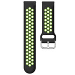 Correa Universal 20mm Amazfit Bip / GTS / Bip Lite / Huawei / Samsung / COOL Goma Negro-Verde - PixelPlaza