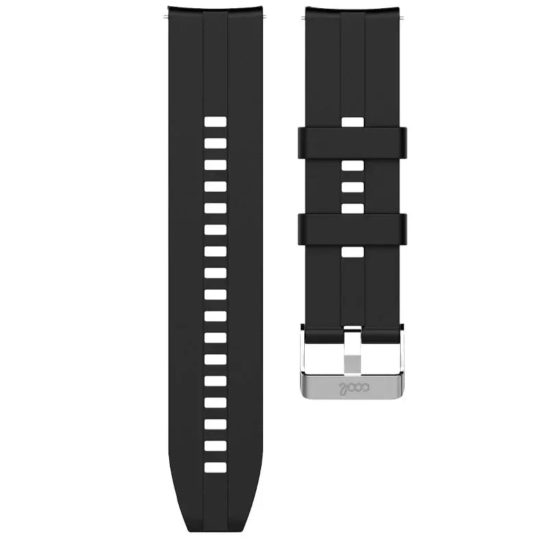 Correa Universal 20mm Amazfit Bip / GTS / Bip Lite / Huawei / Samsung / COOL Goma Negro - PixelPlaza