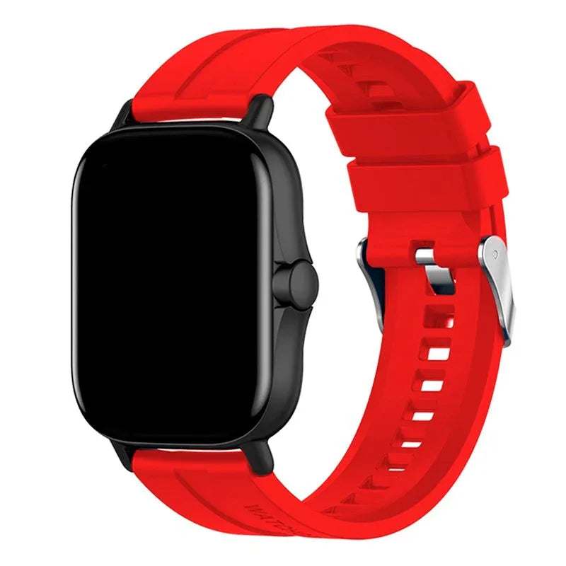Correa Universal 20mm Amazfit Bip / GTS / Bip Lite / Huawei / Samsung / COOL Goma Rojo - PixelPlaza