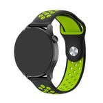 Correa Universal 22mm Amazfit GTR / Stratos / Huawei / Samsung / COOL Goma Negro-Verde - PixelPlaza