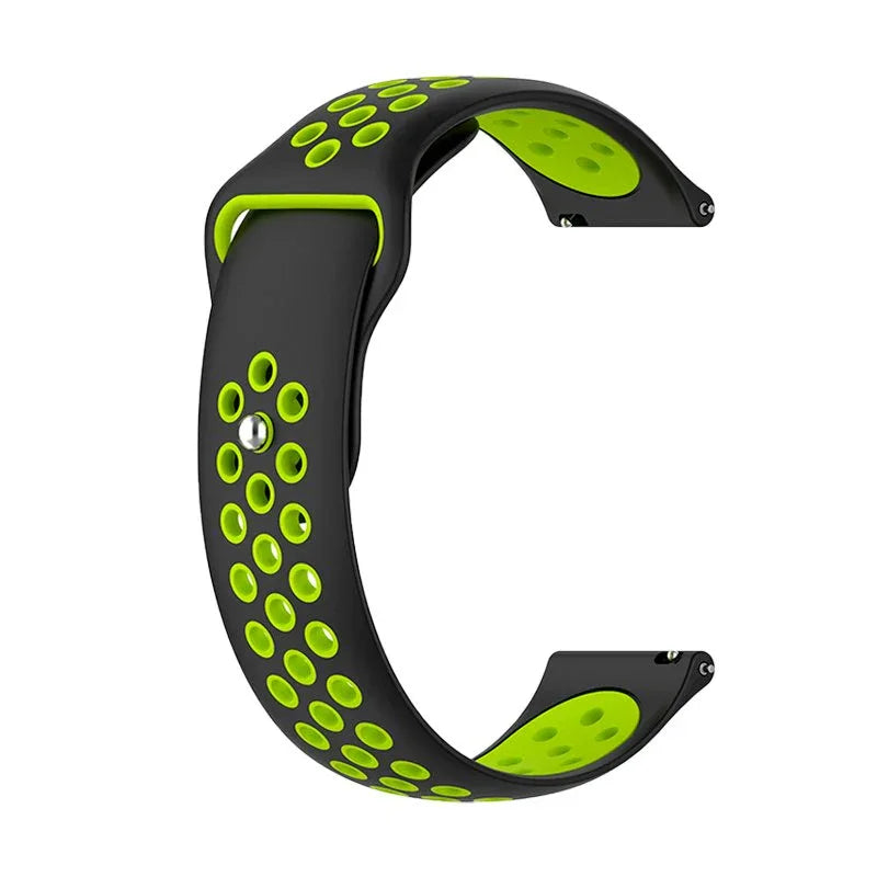 Correa Universal 22mm Amazfit GTR / Stratos / Huawei / Samsung / COOL Goma Negro-Verde - PixelPlaza