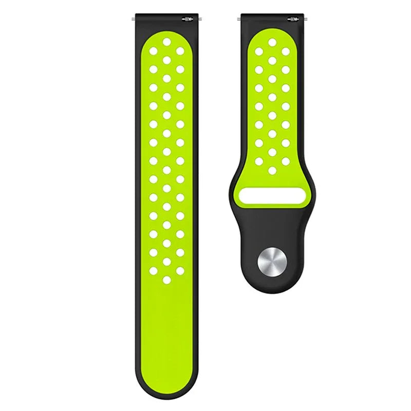 Correa Universal 22mm Amazfit GTR / Stratos / Huawei / Samsung / COOL Goma Negro-Verde - PixelPlaza