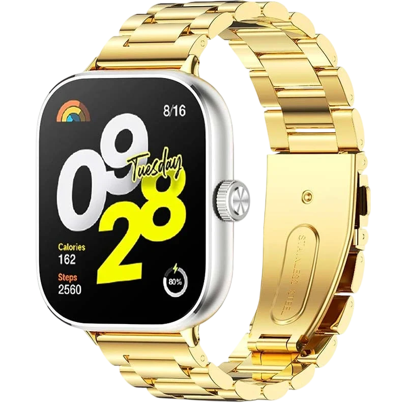 Correa Metal Eslabones Xiaomi Mi Smart Band 9 Pro Band 8 Pro Redmi Watch 4 Redmi Watch 5 Redmi Watch 6 Xiaomi Smart Band 10 Pro Dorado #dorado