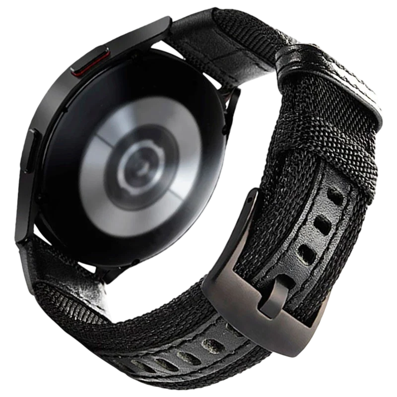 Correa Universal Nailon Ajustable para Smartwatch Xiaomi Amazfit Samsung Huawei Realme Ticwatch Negro #negro