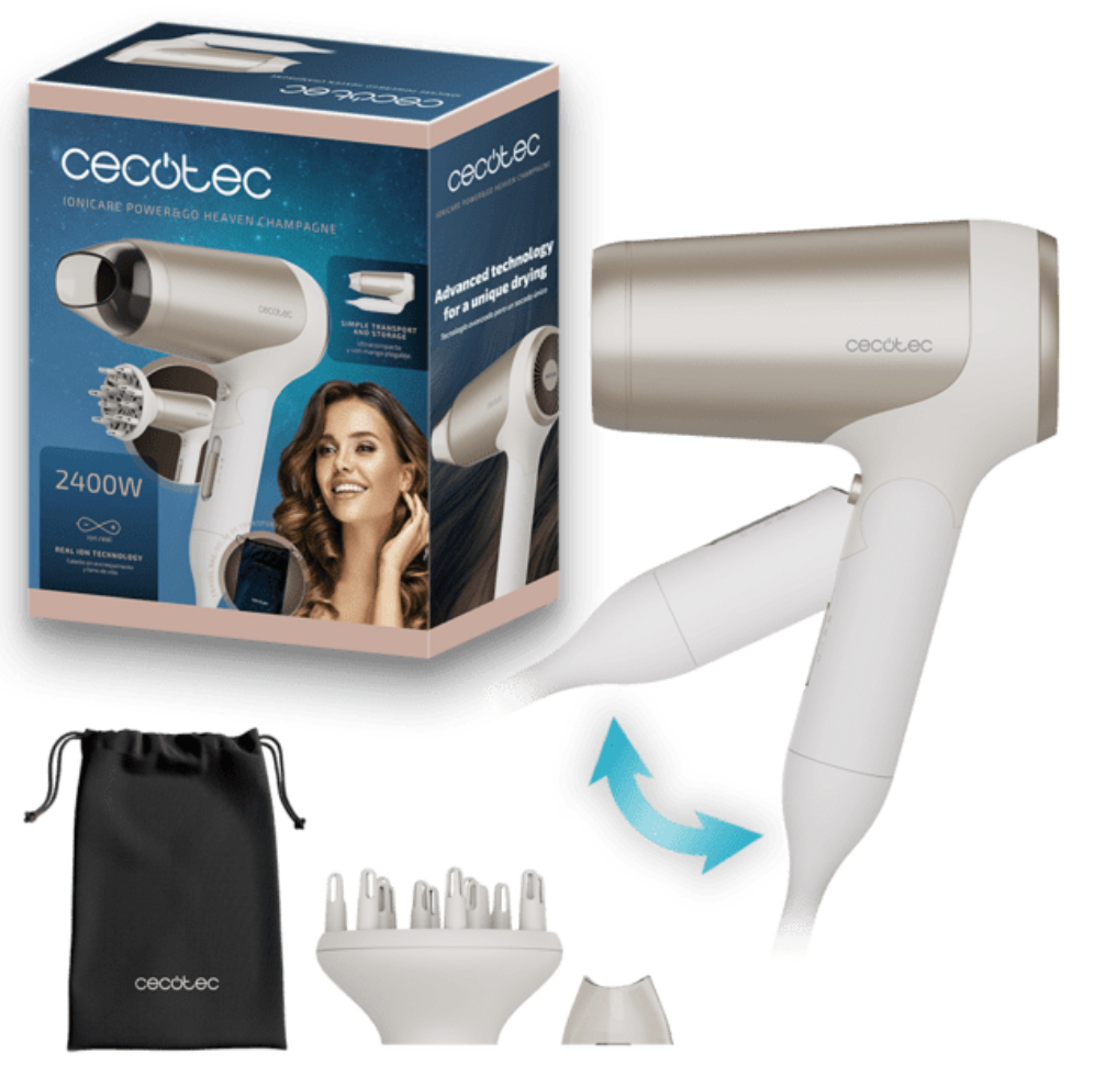 Cecotec IoniCare Power&Go Heaven Champagne secador 2400 W Champán