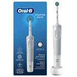 Braun Oral-B Vitality 100 Starter Pack Adulto Cepillo dental oscilante Blanco, Gris
