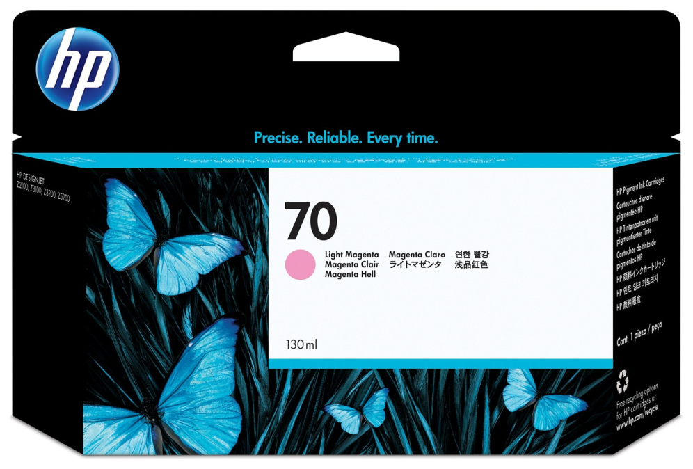 HP Cartucho de tinta 70 magenta claro de 130 ml