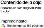 HP Cartucho de tinta Original 303 tricolor