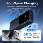 Powerbank 20000mAh Vention FHPB0/ 22.5W/ Negra/ Incluye Cable USB Tipo-C y Lightning - PixelPlaza