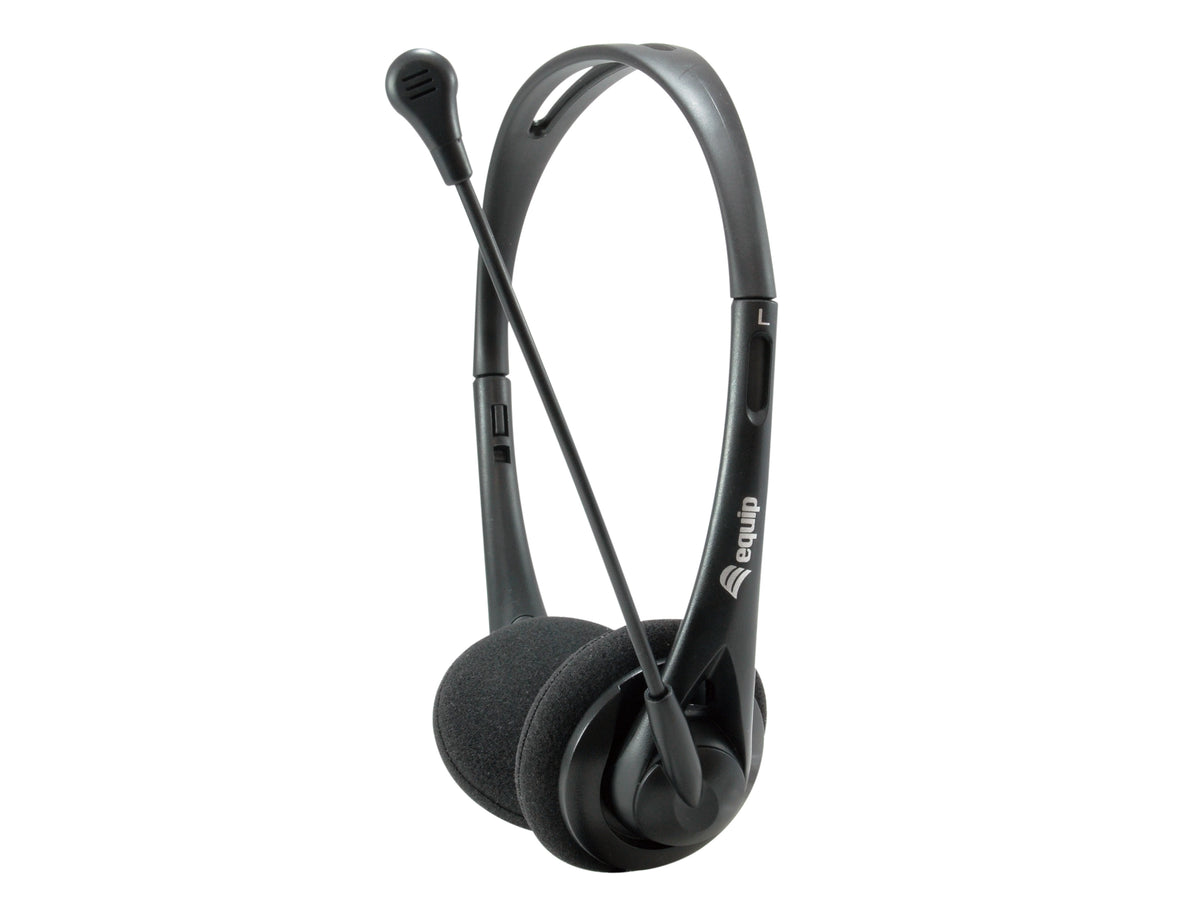 Auricular Equip life microfono jack 3.5mm ( incluye adaptador 1 a 2 jacks ) negro