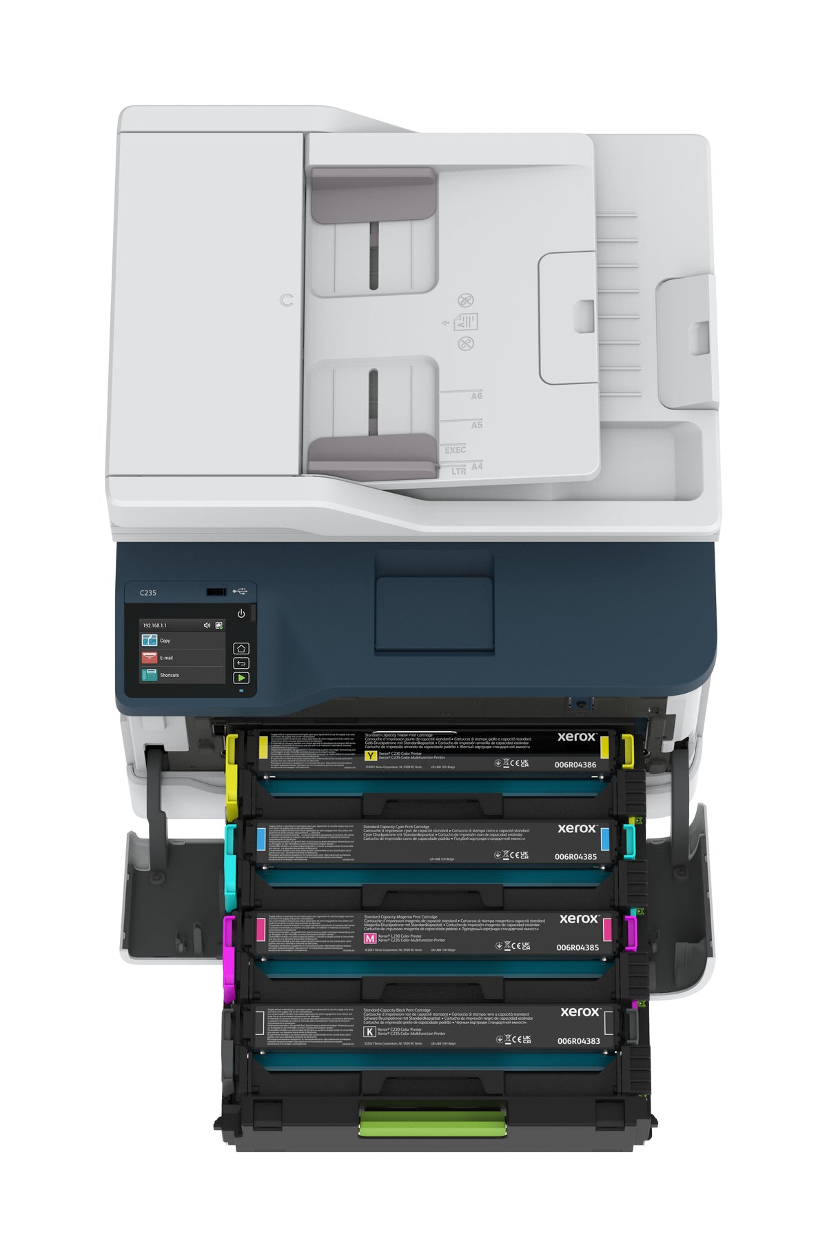 Multifuncion Xerox laser c235v_dni color a4 · 22ppm · red · WiFi · duplex