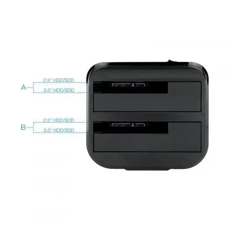 Docking Station para Discos Duros TooQ TQDS-802B - PixelPlaza