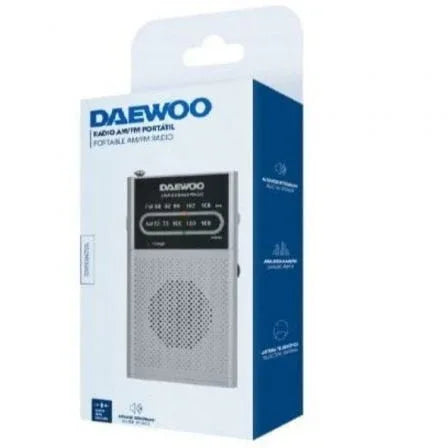 Radio Portátil Daewoo DW1027/ Plata - PixelPlaza