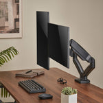 Soporte de Mesa con Contrapeso para 2 Monitores o TV Aisens DT32TSR-221/Giratorio/ Inclinable/ hasta 9kg