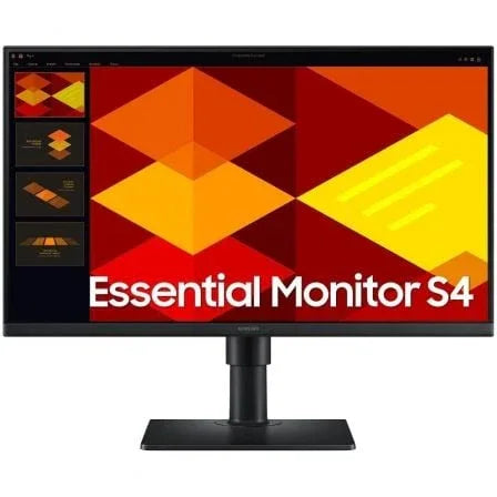 Monitor Profesional Samsung Essential Monitor S4 S40GD S24D402GAU/ 24"/ Full HD/ Regulable en altura/ Negro - PixelPlaza