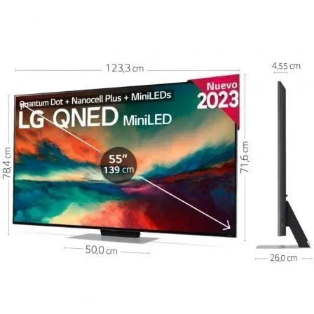 Televisor LG QNED MiniLED 55QNED866RE 55"/ Ultra HD 4K/ Smart TV/ WiFi - PixelPlaza
