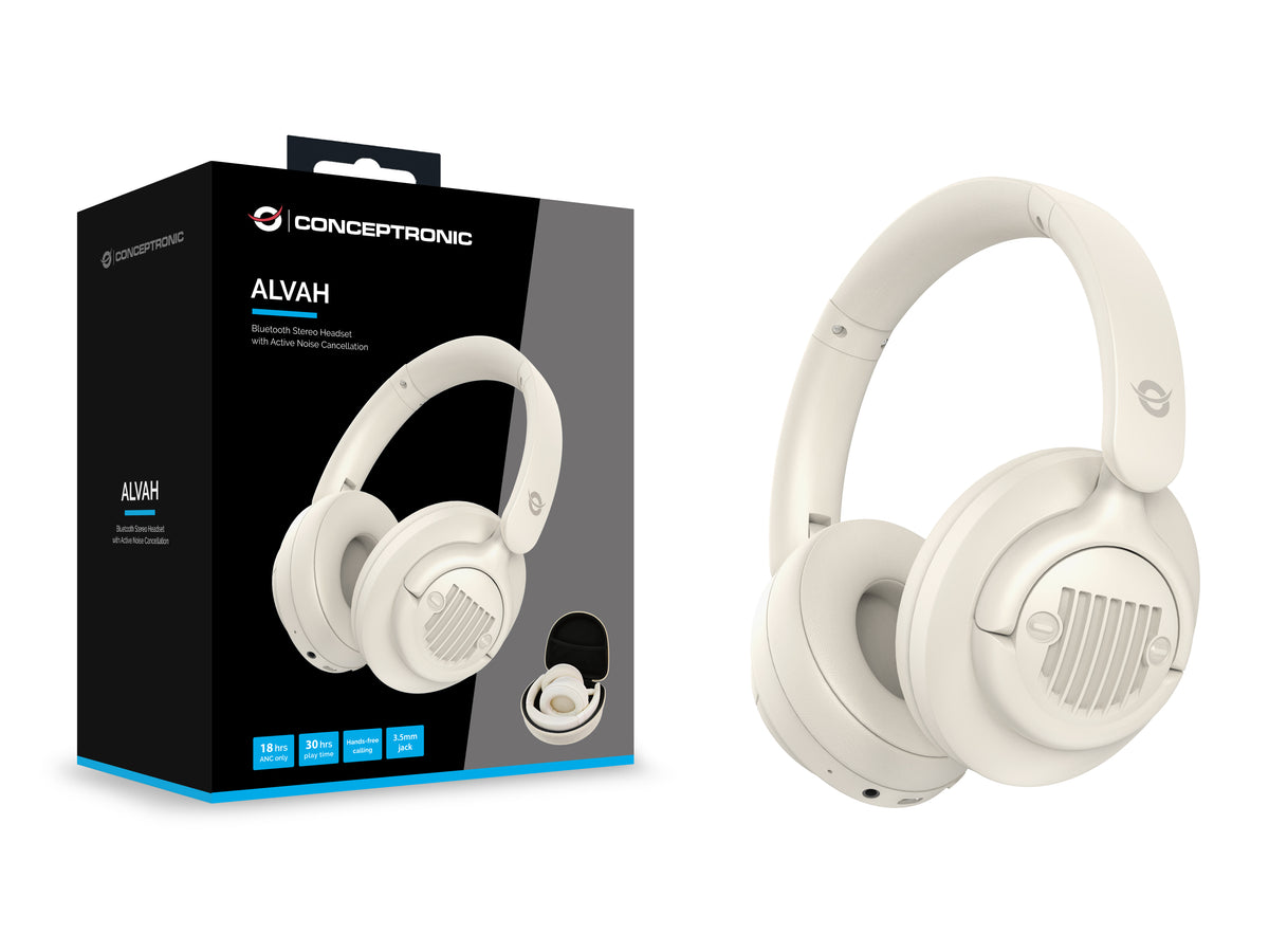 Auriculares conceptronic alvah02c inalambrico crema