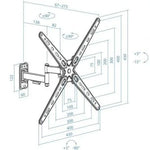 Soporte de Pared Extensible/ Giratorio/ Inclinable TooQ LP1356TN-B para TV de 13-55"/ hasta 25kg - PixelPlaza