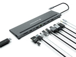 Docking station Conceptronic USB tipo c donn17g 2 x HDMI · 1 x dp · 2 x USB 3.0 · 1 x USB 2.0 · 1 x RJ45 · 1 x aux · lec