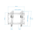 Soporte de Pared Inclinable TooQ LP1044T-B para TV de 23-43"/ hasta 45kg