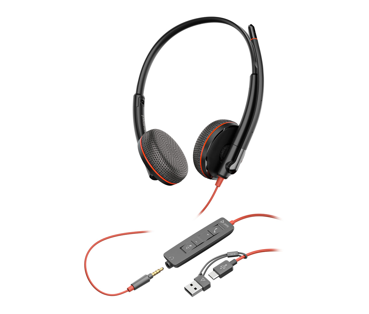 Auriculares poly blackwire 3225 negro