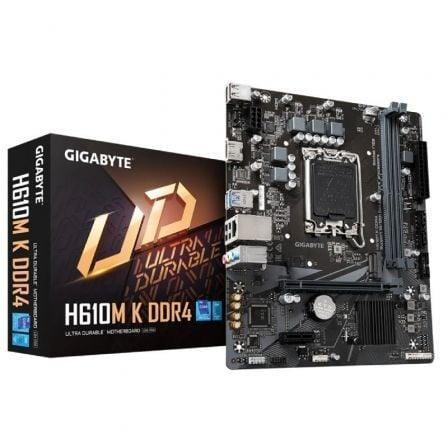 Placa Base Gigabyte H610M K DDR4 Socket 1700/ DDR4/ PCIe 4.0/ Micro ATX - PixelPlaza