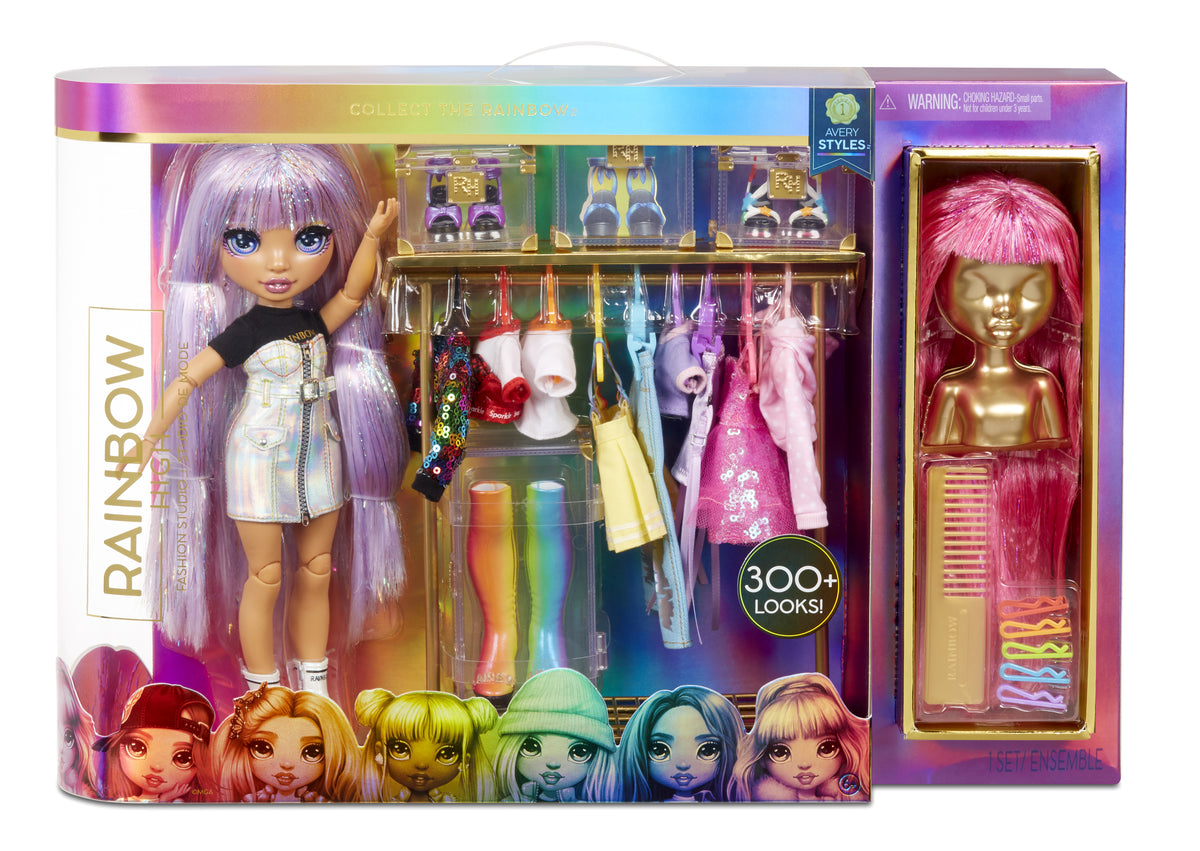 Muñeca Avery Fashion Studio Rainbow High 25cm