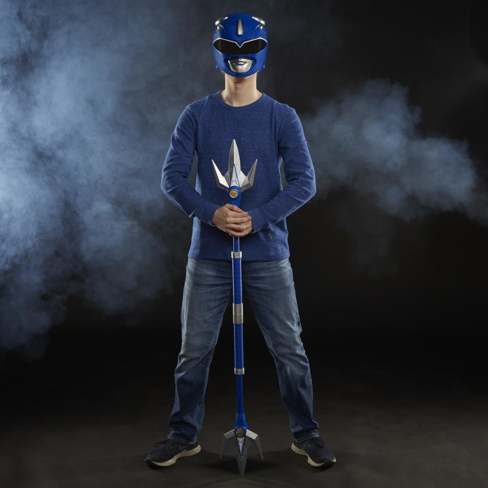 Replica Hasbro escala 1:1 blue ranger lanza de poder deluxe power rangers lightning collection
