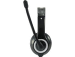 Auricular Equip USB + micrófono flexible control de volumen negro