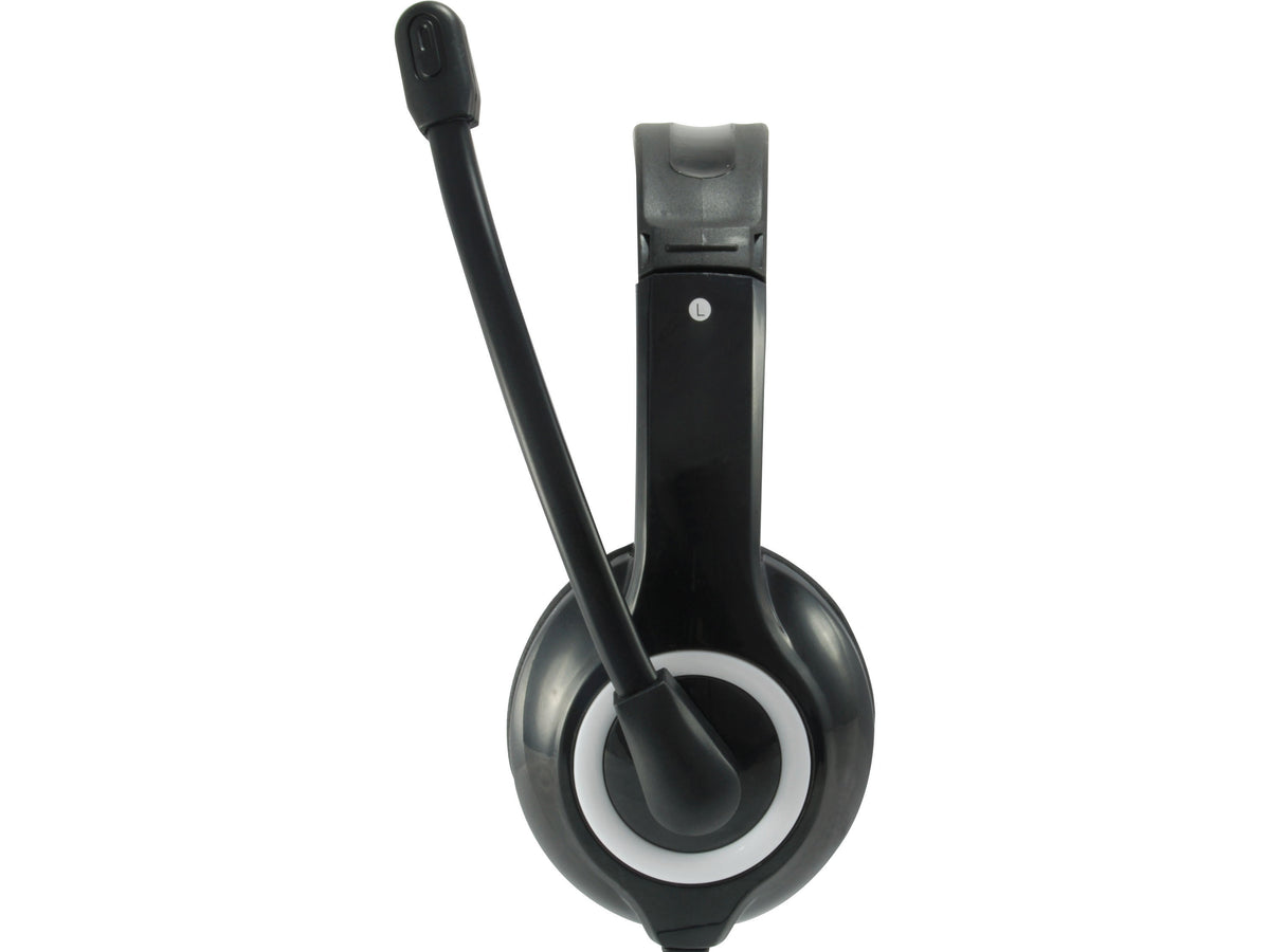 Auricular Equip USB + micrófono flexible control de volumen negro