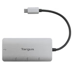 Adaptador Targus USB - c a 4xusb 3.0 plata