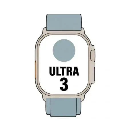 Apple Watch Ultra 3/ GPS/ Cellular/ 49mm/ Caja de Titanio Natural/ Correa Loop Alpine Azul Claro L - PixelPlaza