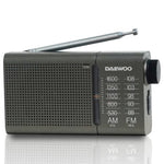 Radio Portátil Daewoo DW1035/ a Pilas/ Gris Oscuro