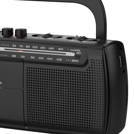 Radio Cassete Daewoo DW1108/ con Cable/ a Pilas/ Negra