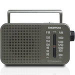 Radio Portátil Daewoo DW1121/con Cable/ a Pilas/ Gris